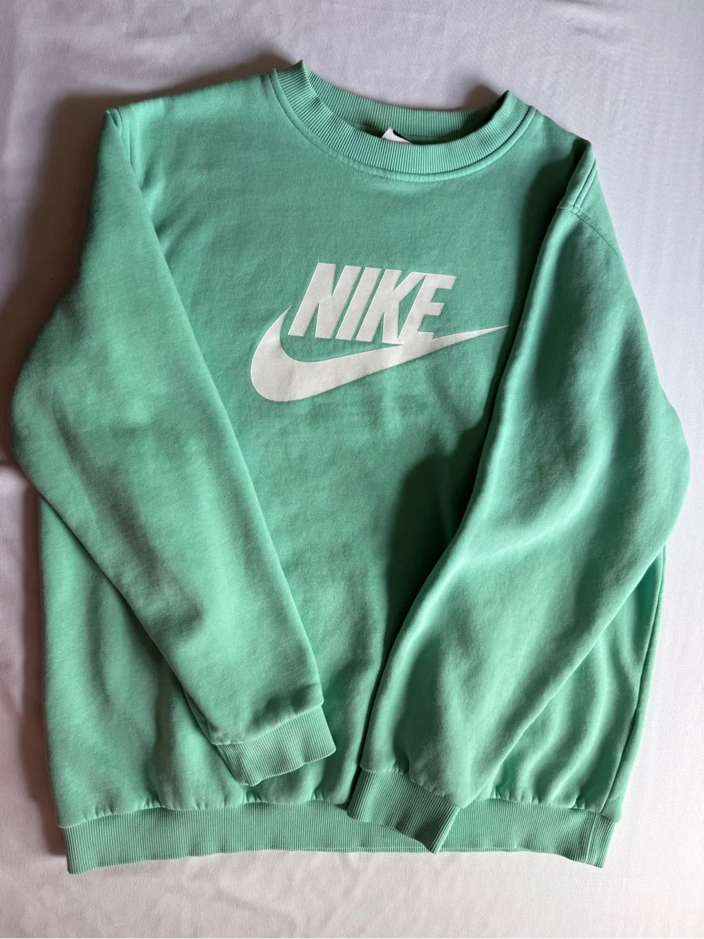 Nike Mint Green Crewneck Sweatshirt with White Logo